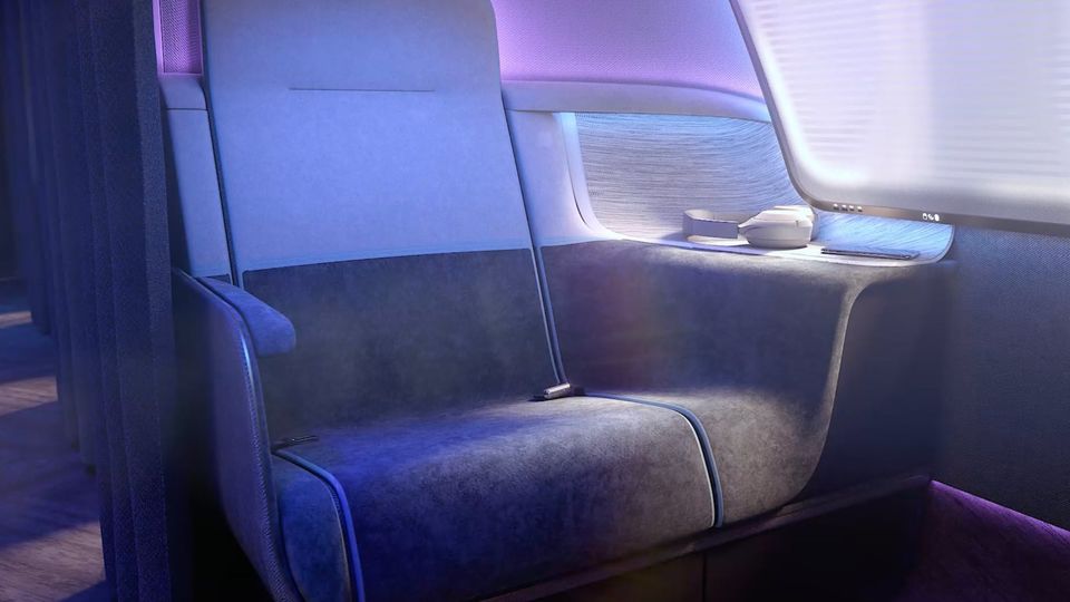 El innovador concepto Pure Skies de PriestmanGoode se esfuerza por brindar tranquilidad a los viajeros pospandémicos.